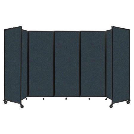 VERSARE Room Divider 360 Folding Portable Partition 14' x 7'6" Blue Spruce Fabric 1190941